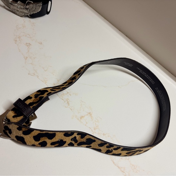 Harley-Davidson Black Belt with Silver Winged Shield Set of 2 - Picture 5 of 6